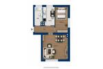 Etagenwohnung Kiel Blücherplatz - 2 Zimmer, 49 m&sup2;, 850&euro; | Angebot:27633635